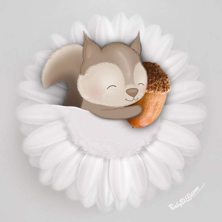 Squirrel In Bloom